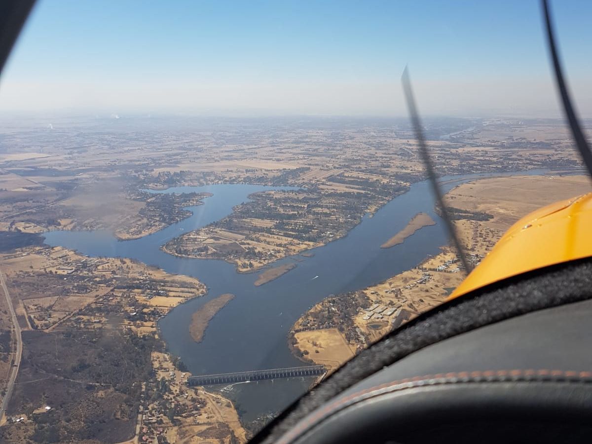 The Vaal River from the air